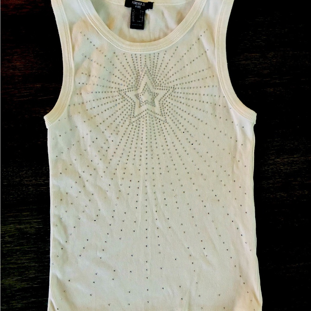 New Never Worn Girls Forever 21 Rhinestone Tank Top